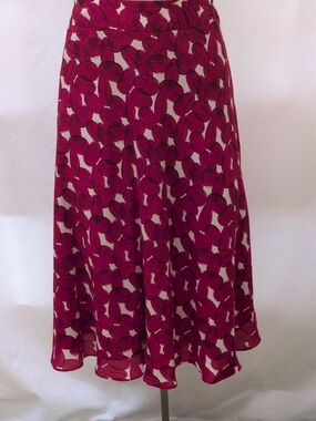 Jones New York Silk Abstract Print A-Line Skirt